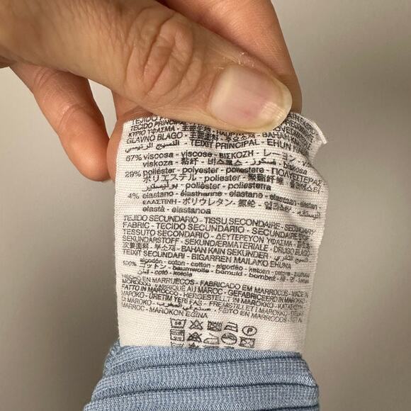 Zara X Starter Blue Ribbed High Waist Sleeveless Knit Bodysuit Women's Large - Picture 7 of 7